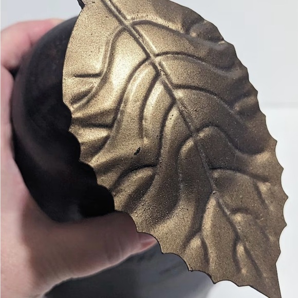 Brass/wood Apple & Pear Home Decor Set - Picture 4 of 6